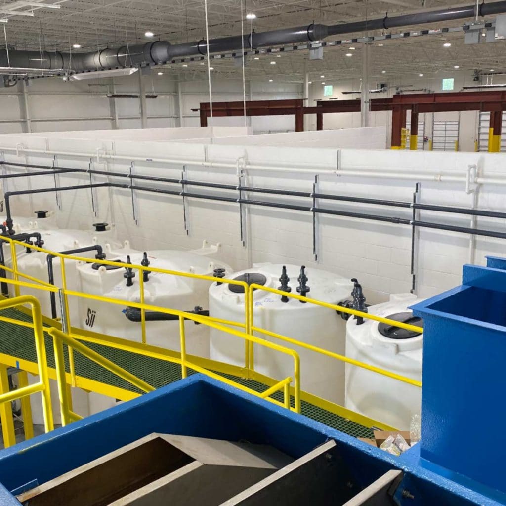 Wastewater treatment equipment installation